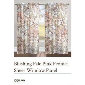 Peony sheer window panels
